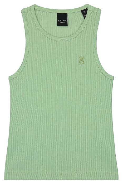 RIB SINGLET MISTY GREEN 1