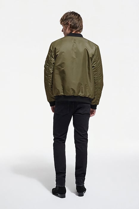 BOMBERS SHAPED JACKET WITH RIBBED EDGES KAKI 4