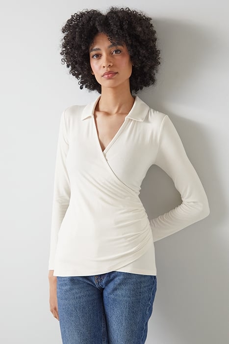 TJ SASKIA - JERSEY COLLAR IVORY 1