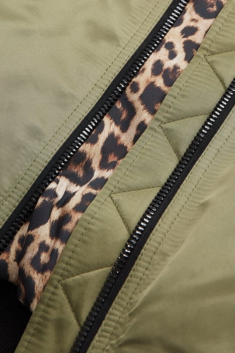 BOMBERS SHAPED JACKET WITH RIBBED EDGES KAKI 7