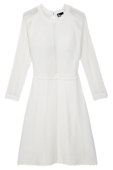 SHORT DRESS IN VISCOSE / NYLON WHITE 1