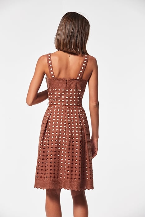 EMBROIDERY VOILE MONIX DRESS BROWN-WHITE-31 2