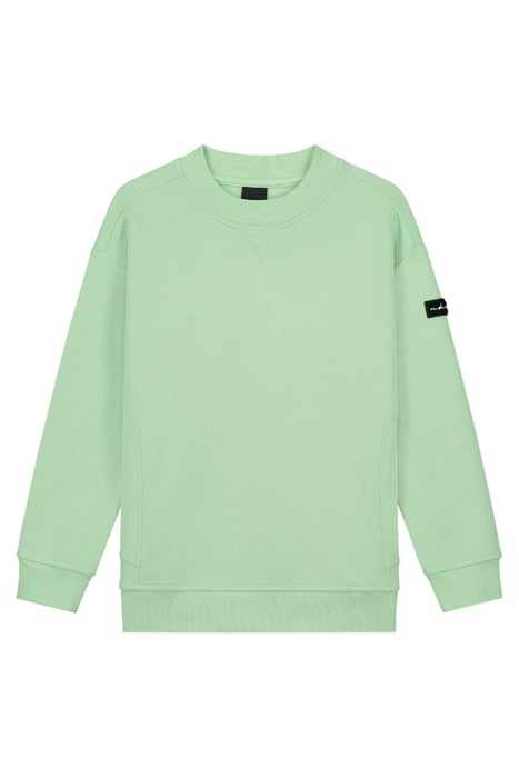 RIB PANEL SWEATSHIRT MISTY GREEN 1