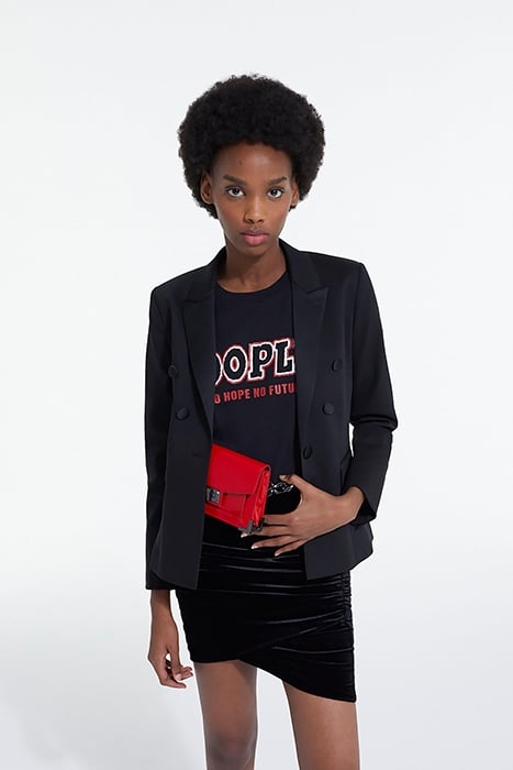 VELVET SUIT JACKET BLACK 1