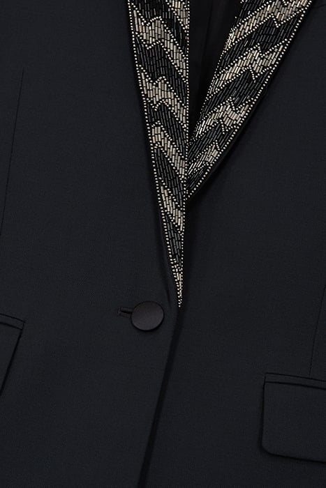 EMBROIDERED JACKET WITH LAPEL BLACK 2
