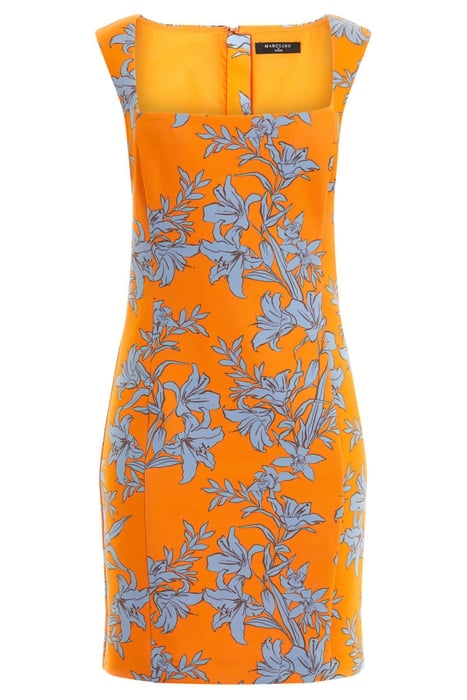 SUNBURST PENCIL MINI DRESS ORANGE 3