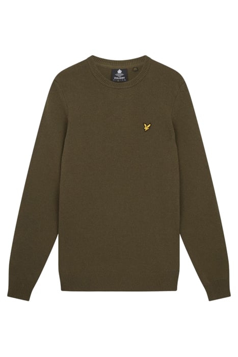 CREW NECK LAMBSWOOL BLEND JUMPER OLIVE 4