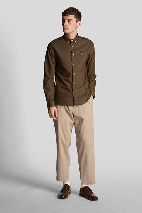 REGULAR FIT LIGHT WEIGHT OXFORD SHIRT OLIVE 3