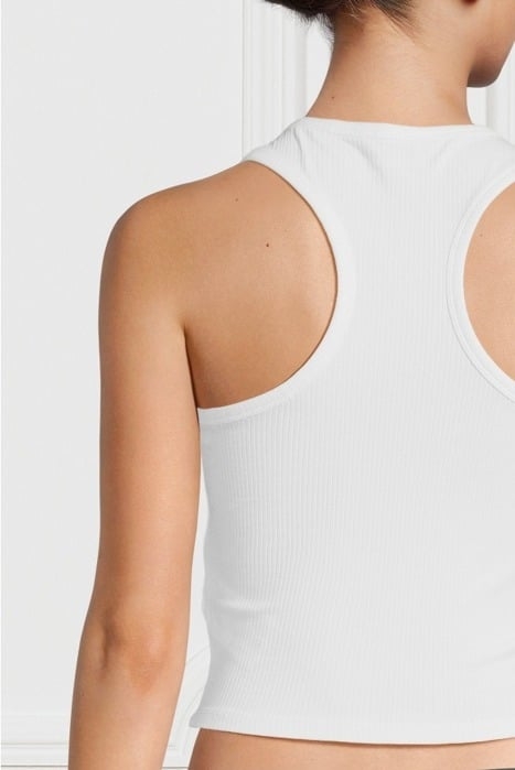 SL DENISE RIB LOGO T PURE WHITE 4