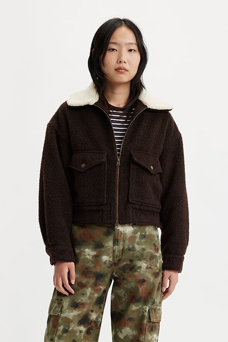 BABY FAUX FUR JACKET BROWN 3