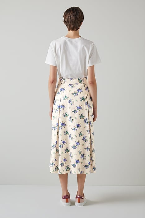 ELODIE BELTED MIDI SKIRT CREAM 3