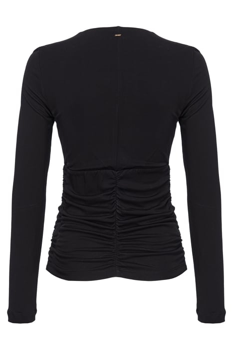 MARTELLO MAGLIA JERSEY CREPE DRAPPEGGIATO BLACK 2