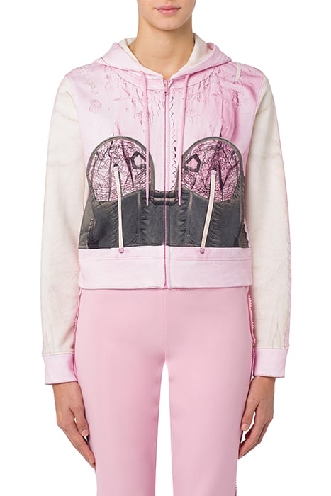 INSIDE OUT TROMPE-L'ŒIL HOODIE PINK 1