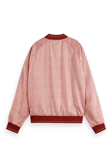 PRINTED REVERSIBLE BOMBER JACKET CORAL 2