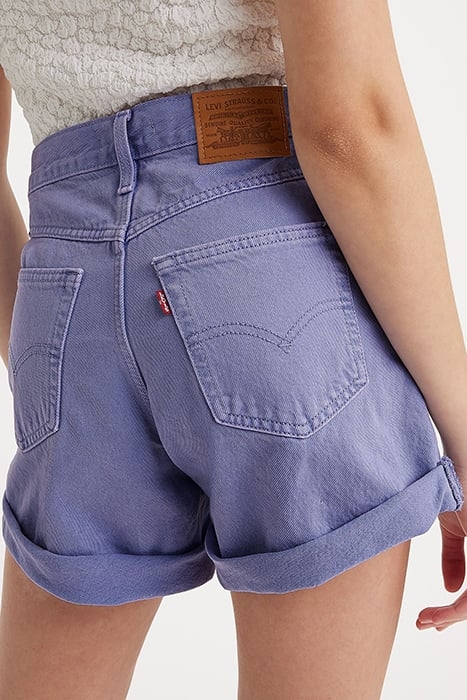 ROLLED DENIM SHORTS LAVENDER 7