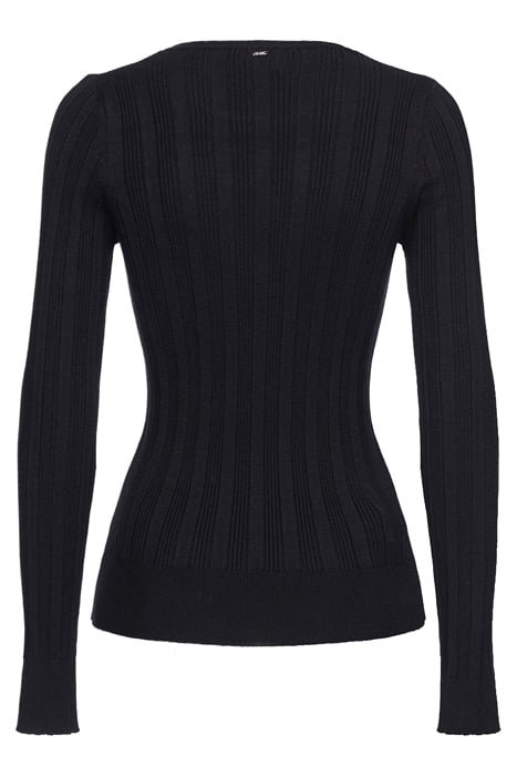 MANGANO MAGLIA MIX COSTINA VISCOSA MANO CALDA BLACK 2