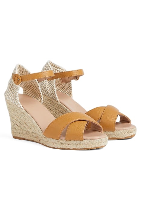 ANGELE - ESPADRILLE WEDGE TAN 2