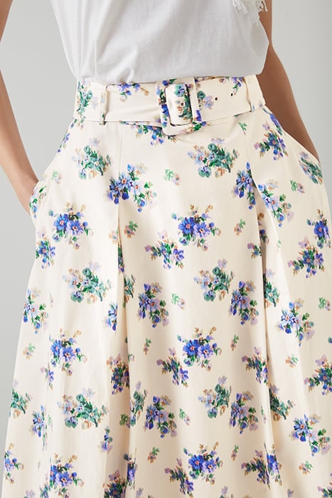 ELODIE BELTED MIDI SKIRT CREAM 4