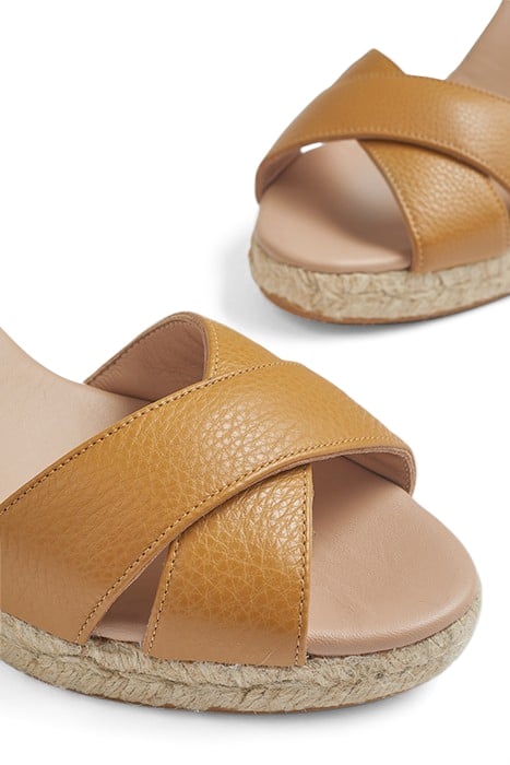 ANGELE - ESPADRILLE WEDGE TAN 4