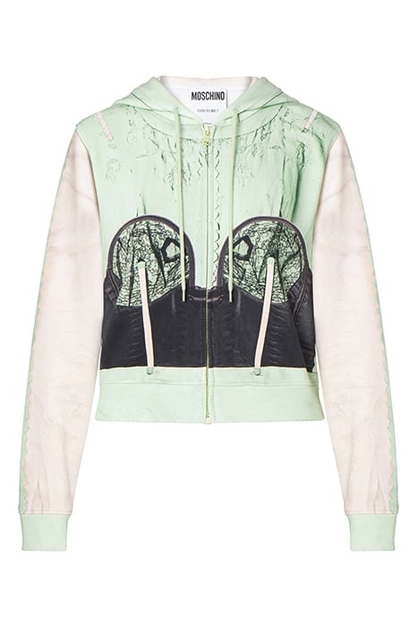 INSIDE OUT TROMPE-L'ŒIL HOODIE GREEN 3