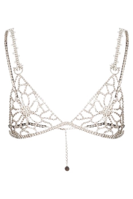 ROCHELLE TRIANGOLO CATENA STRASS NICKEL/CRYSTAL 3