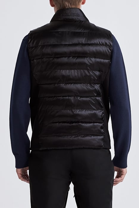 BLACK MIXED FABRIC IKKS X DUVILLARD BODYWARMER BLACK 2