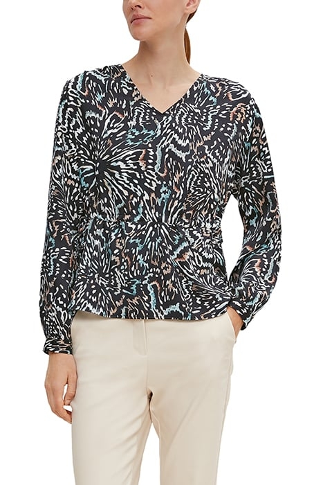 COMMA BLOUSES GREY/BLACK 1