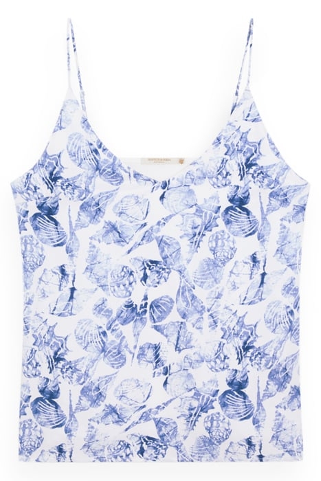 CAMISOLE WOVEN FRONT JERSEY BACK SHELL BATIK BLUE 1