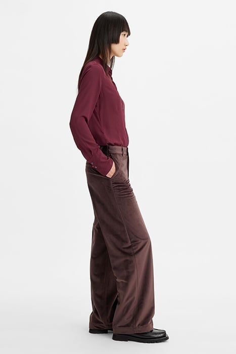 BAGGY WIDE-LEG & FLARED JEANS PANT BROWN 4