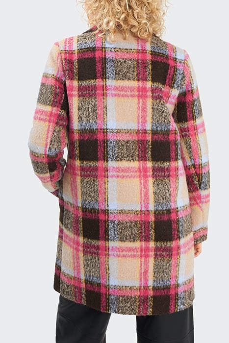 FLASH PINK CHECK BIKER-STYLE COAT PINK 2