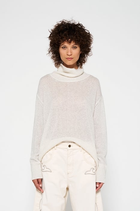 TURTLENECK SWEATER KNIT SPARKLE ECRU 1