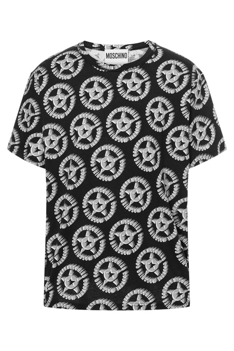 MOSCHINO COUTURE STARS JERSEY T-SHIRT BLACK 3