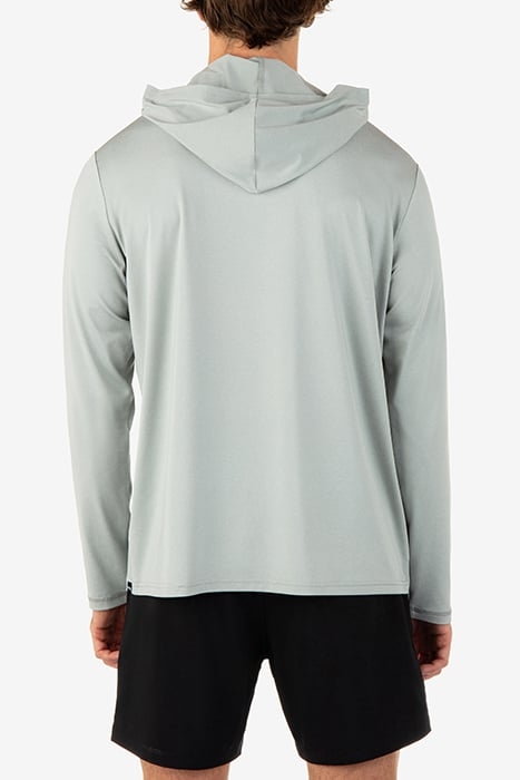 HYBRID UPF HOODED UPF LONG SLEEVE LIGHT STONE GREY 2