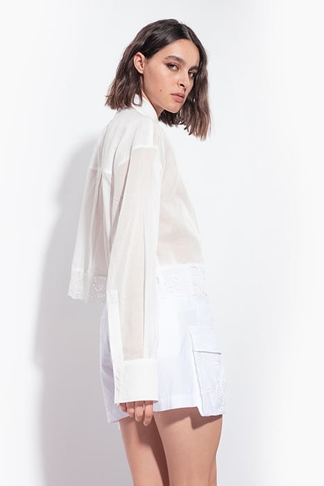 SAINT TROPEZ SHORTS TELA PARACADUTE CON DETTAGLI SANGALLO PU 2