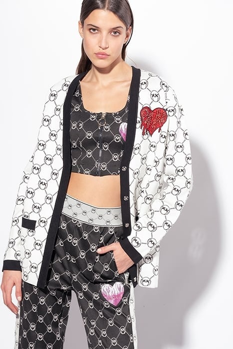 IRRIVERENTE TOP PUNTO STOFFA JACQUARD LOGO CON PATCH RICAMAT 7