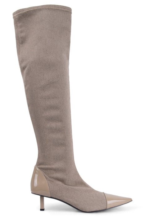 POINTY KITTEN STRETCH DENIM BO SAND BEIGE 1