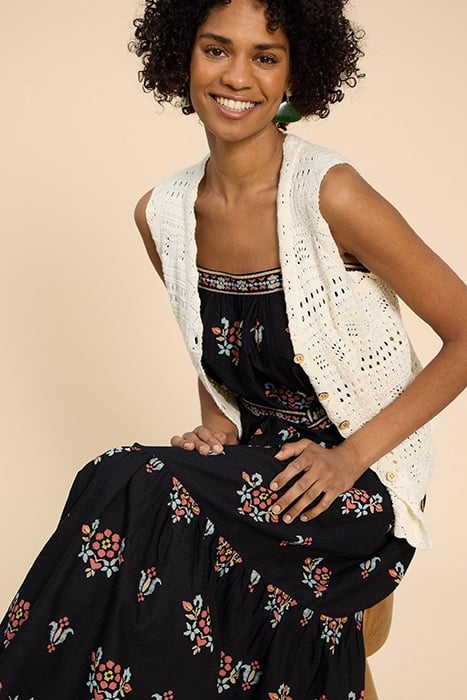 FIONA MAXI DRE BLACK PRINTED 3