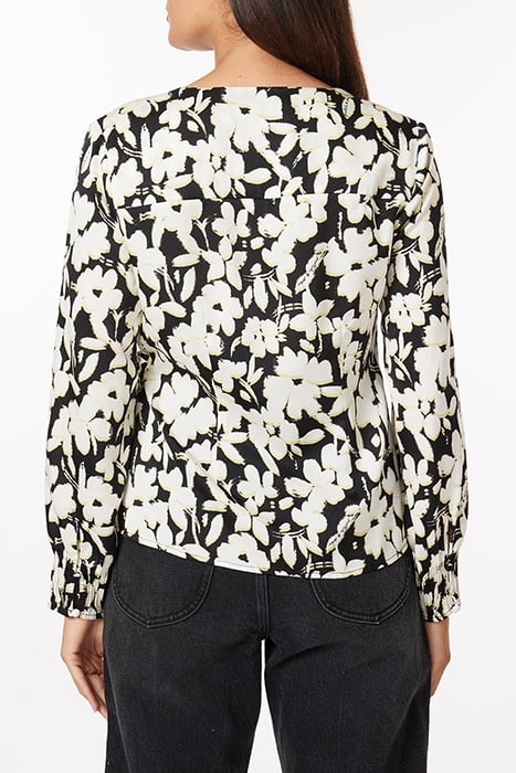 WRAP BLOUSE BLACK NIGHT FLORAL 4