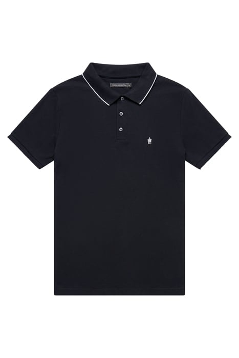 SINGLE TIPPED PIQUE POLO MARINE 1