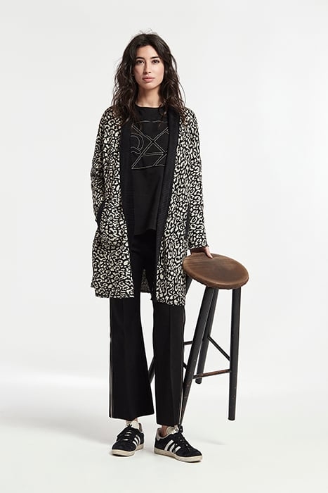 JACQUARD KNIT REVERSIBLE MISCA JACKET BEIGE 1