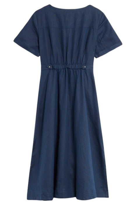 IVY LINEN MINI DRESS DARK NAVY 2