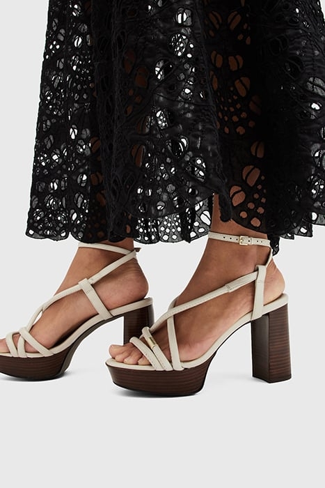 BELLA PLATFORM HEEL PARCHMENT WHITE 2