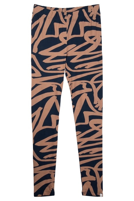 BASIC LEGGINGS PRINT DARKBLUE WITH SCRIBBLE PRINT 2