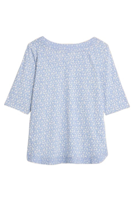 WEAVER JERSEY TOP BLUE PRINTED 3