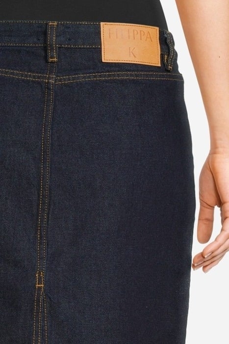 DENIM MIDI ZIP SKIRT MIDNIGHT B 4