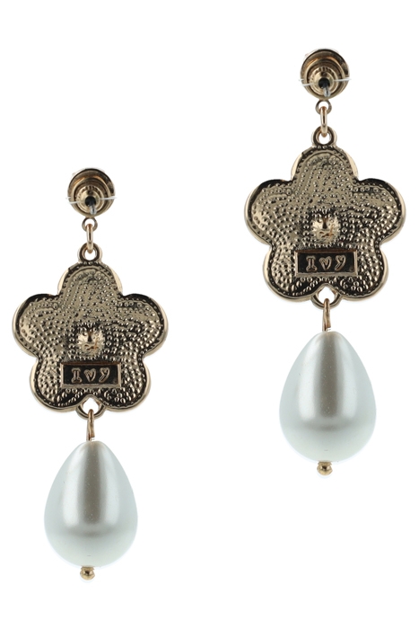 BLUE FLOWER ENAMEL EARRINGS BLUE 3