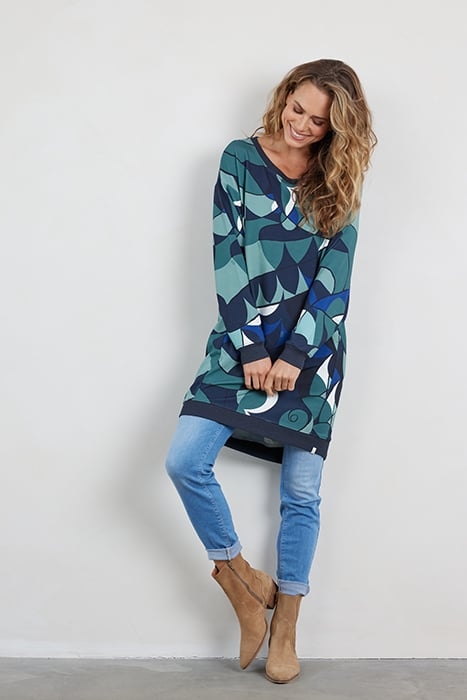 BLOUSE LIMA PRINT GREEN WITH NOUVEAU PRINT 2