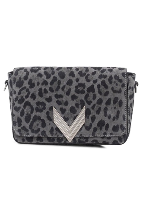 GREY LEOPARD MOTIF SUEDE 111 BAG GREY 1