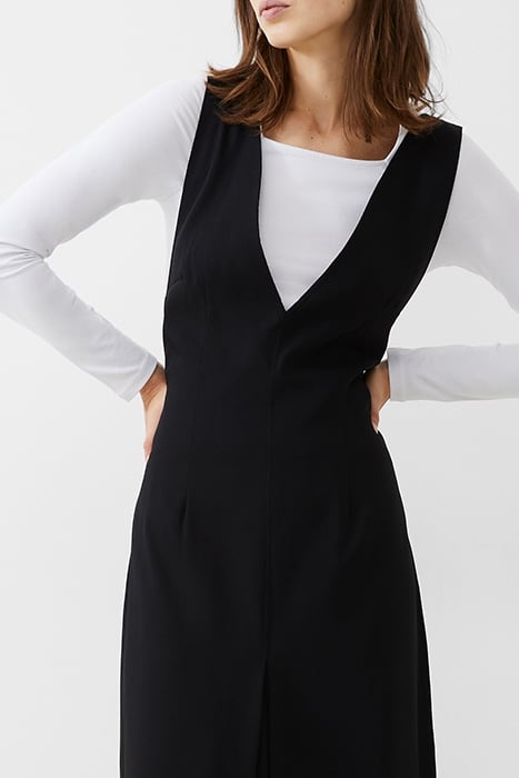 HARRIE SUITING MIDI DRESS BLACK 3