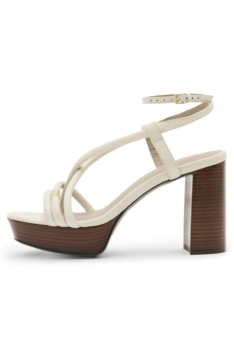 BELLA PLATFORM HEEL PARCHMENT WHITE 1